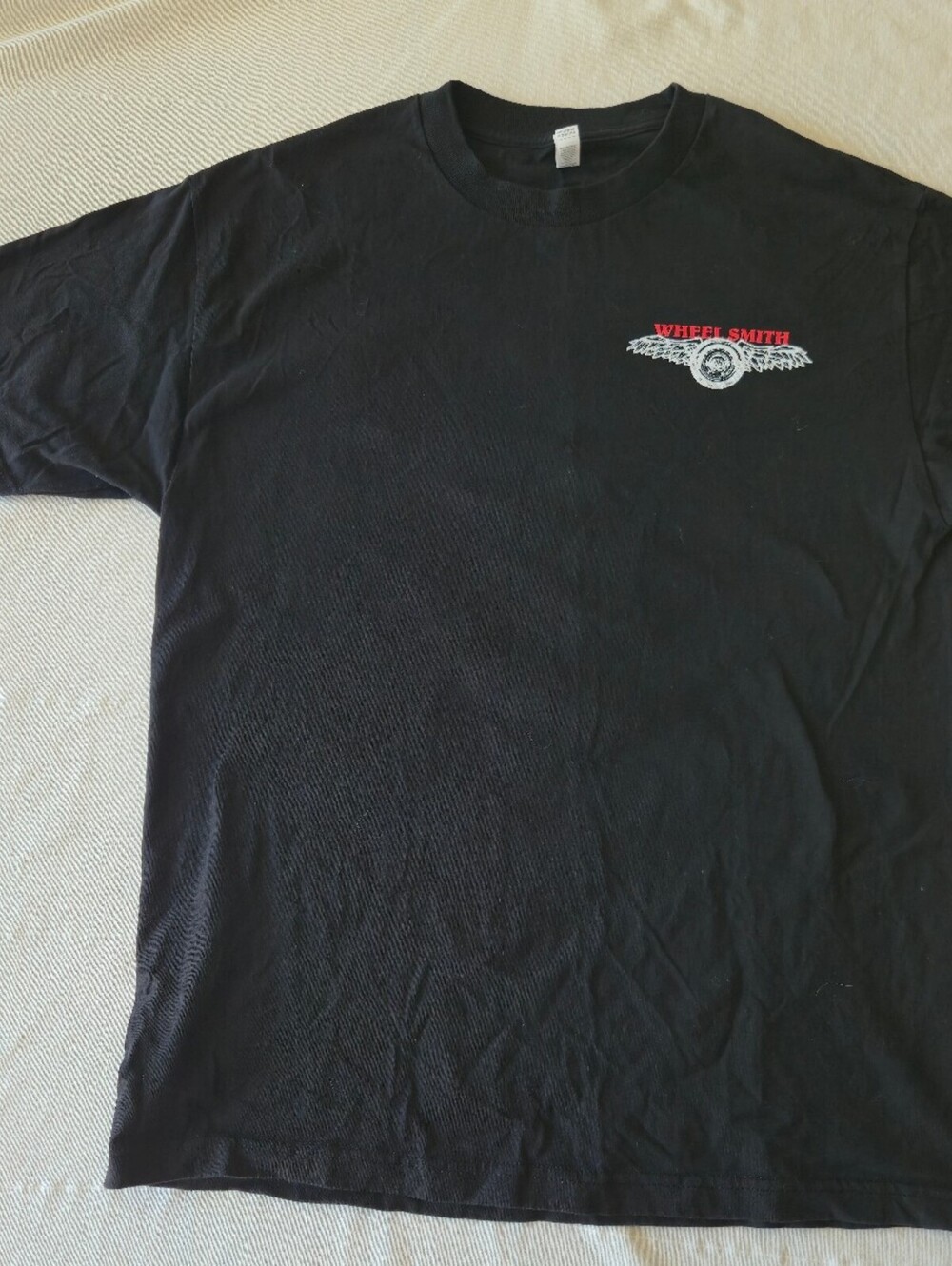 Alstyle Classic Black Wheel Smith Graphic T-Shirt Large